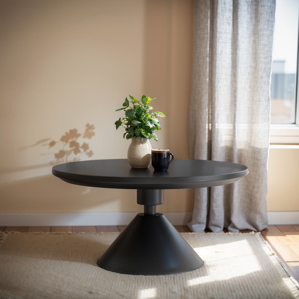 Modern Black Circular-shaped Coffee Table