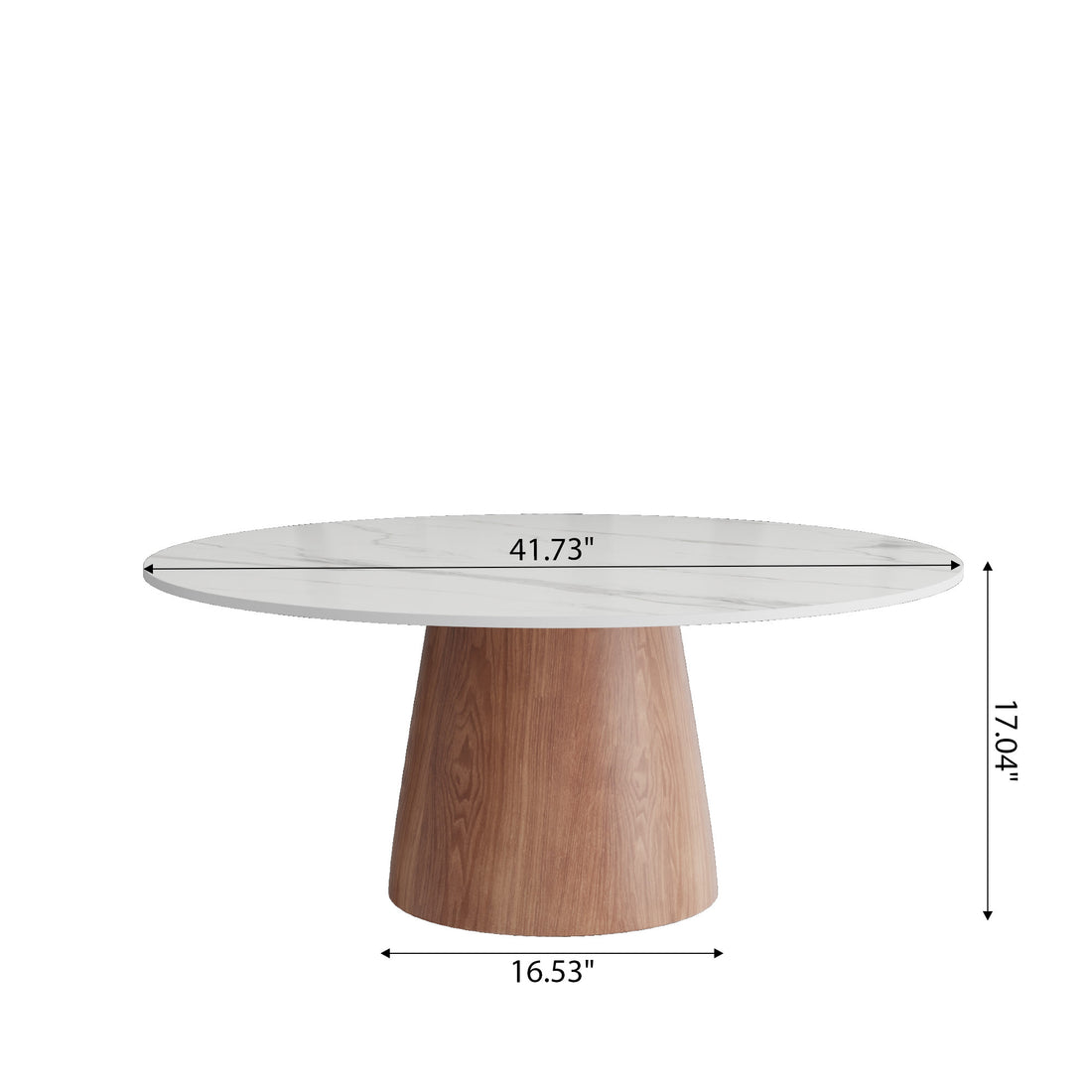 Mid-century Round Sintered  stone Table Top Coffee Table