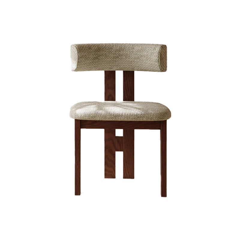 1x/2x Mid-century Linen Solid Wood Dining Chairs