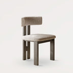 1x/2x Mid-century Linen Solid Wood Dining Chairs - Light Khaki - 2x - image 3