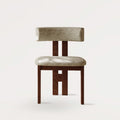 1x/2x Mid-century Linen Solid Wood Dining Chairs - Light Linen - 2x - image 2