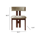 1x/2x Mid-century Linen Solid Wood Dining Chairs - image 7