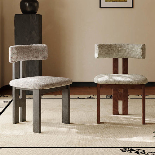 1x/2x Mid-century Linen Solid Wood Dining Chairs - image 0