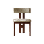 1x/2x Mid-century Linen Solid Wood Dining Chairs - image 1