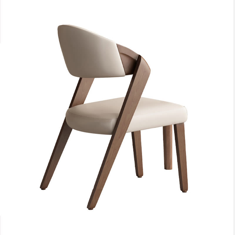 2x Modern Solid Wood Leather Dining Chair