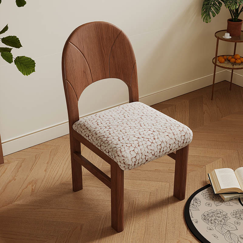 1x/2x Retro Style Solid Wood Backrest Dining Chair - image 4