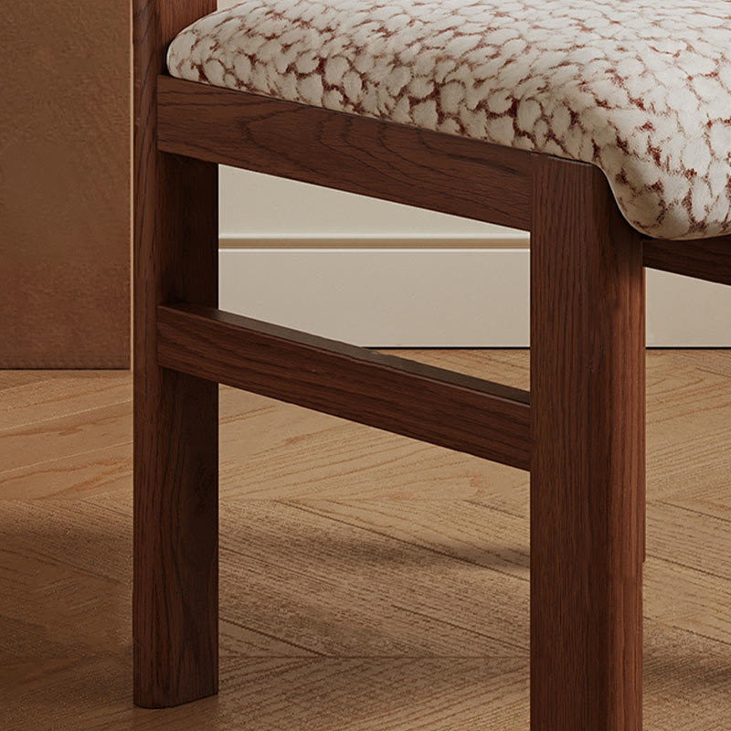 1x/2x Retro Style Solid Wood Backrest Dining Chair