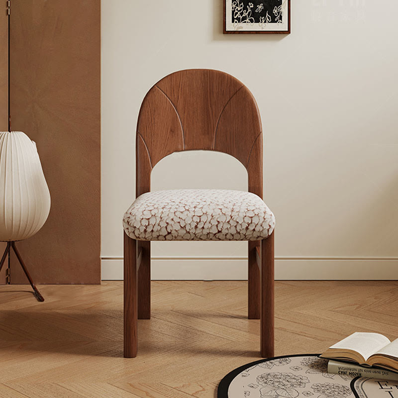 1x/2x Retro Style Solid Wood Backrest Dining Chair - image 3