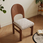 1x/2x Retro Style Solid Wood Backrest Dining Chair