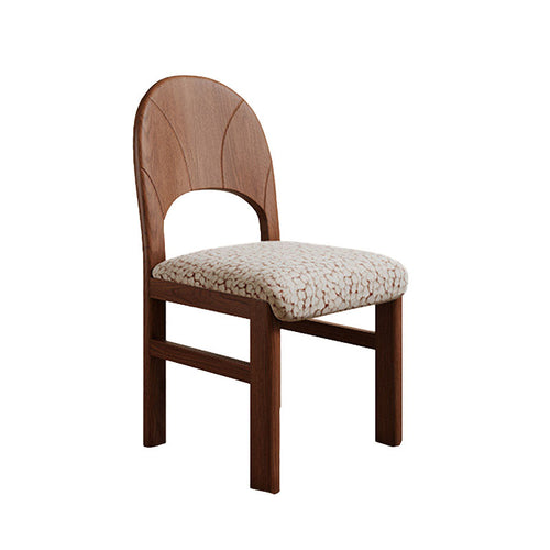 1x/2x Retro Style Solid Wood Backrest Dining Chair