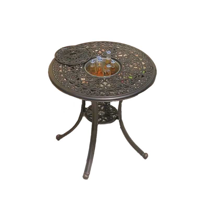 3PCS Outdoor Ice Bucket Table Round Dining Table Set - image 1