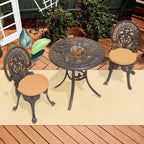 3PCS Outdoor Ice Bucket Table Round Dining Table Set - image 3