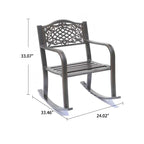 3PCS Bronze Outdoor Table And Chair Set - image 9