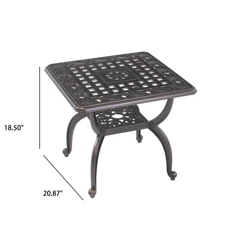 3PCS Bronze Outdoor Table And Chair Set - image 8