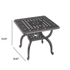 3PCS Bronze Outdoor Table And Chair Set - image 8