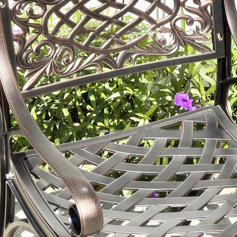 3PCS Bronze Outdoor Table And Chair Set - image 5