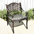 3PCS Bronze Outdoor Table And Chair Set - image 4