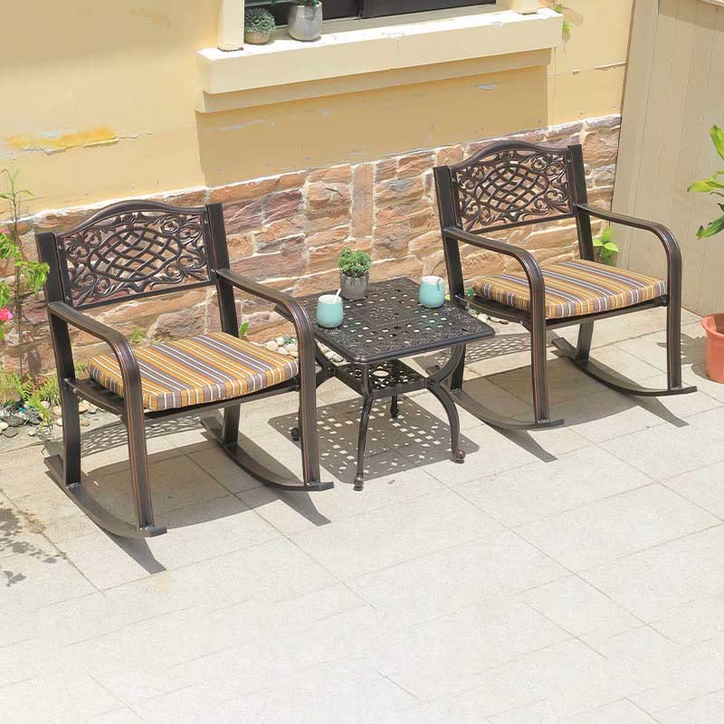 3PCS Bronze Outdoor Table And Chair Set - image 0