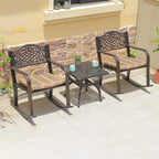 3PCS Bronze Outdoor Table And Chair Set - image 0