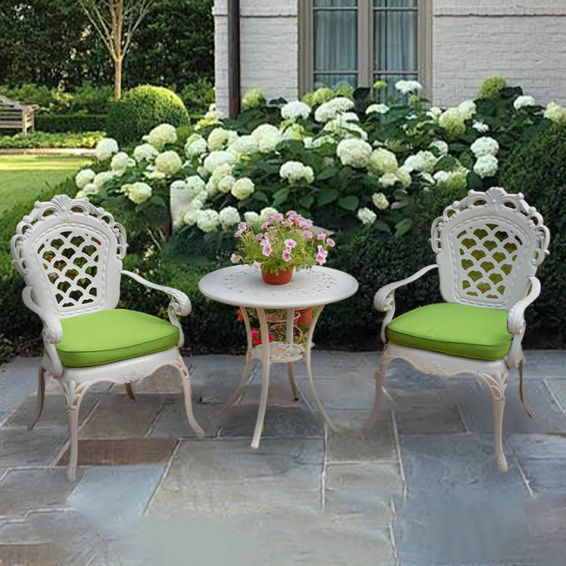 3PCS Garden Outdoor Patio Metal Dining Set - White - image 0