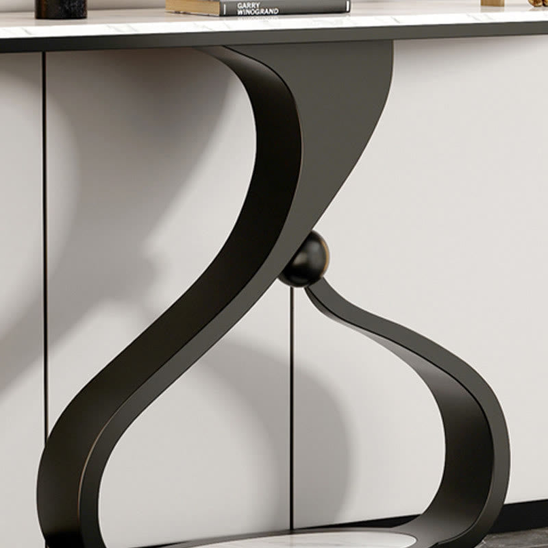 Curved Rock Stone Console Table