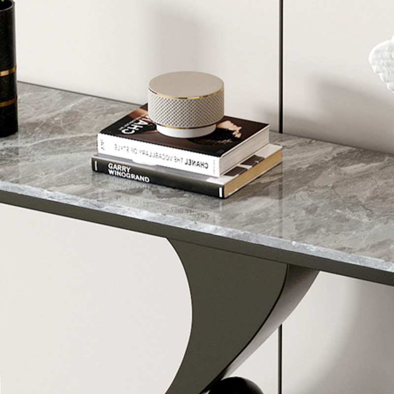 Curved Rock Stone Console Table