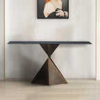 Mid-century Simple Hall Console Table - Bronze Color - image 0