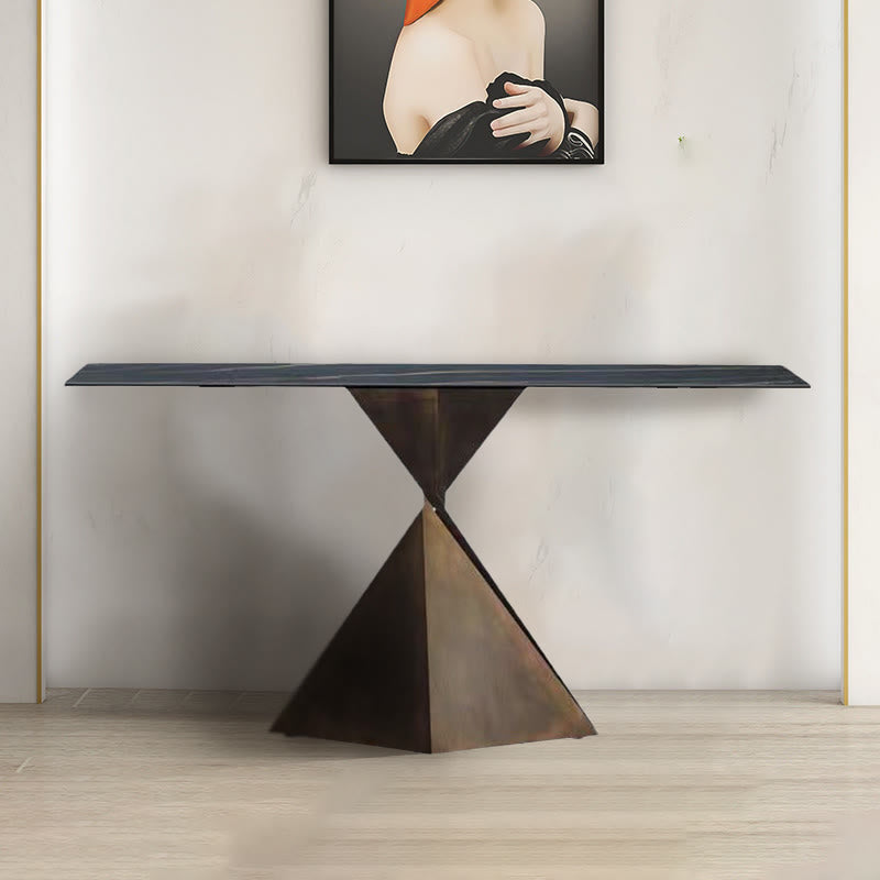 Mid-century Simple Hall Console Table - Bronze Color - image 0