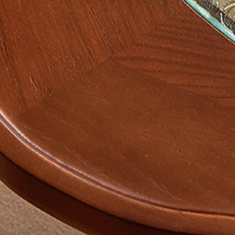 Vintage Solid Wood Glass Tabletop Coffee Table