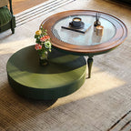 Solid Wood Line Pattern Coffee Table - image 4