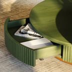 Solid Wood Line Pattern Coffee Table - image 5