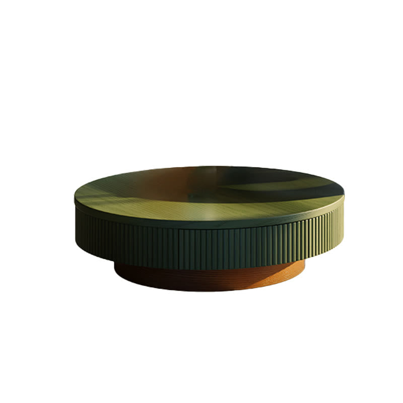 Solid Wood Line Pattern Coffee Table - image 1