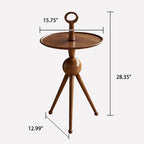 Solid Wood Round Small Side Table With Design Sense - image 12