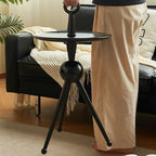 Solid Wood Round Small Side Table With Design Sense - image 6