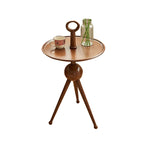 Solid Wood Round Small Side Table With Design Sense - image 1