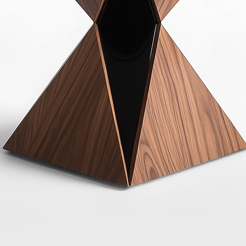 Small Size Solid Wood Unique Shape Side Table - image 5