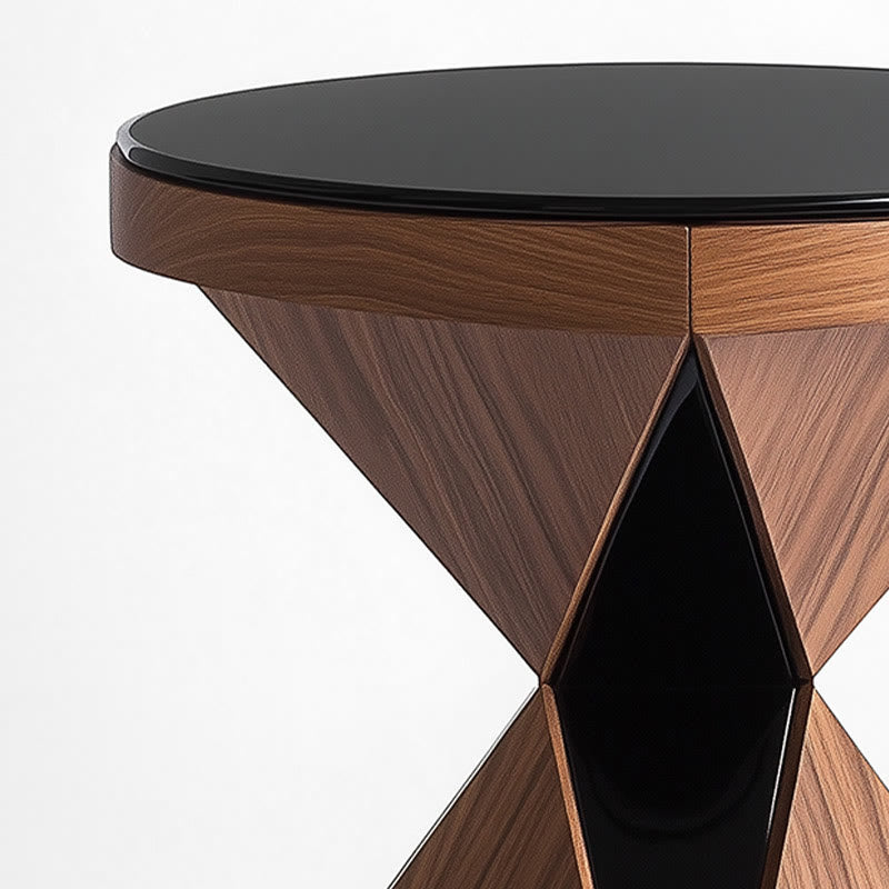 Small Size Solid Wood Unique Shape Side Table - image 4
