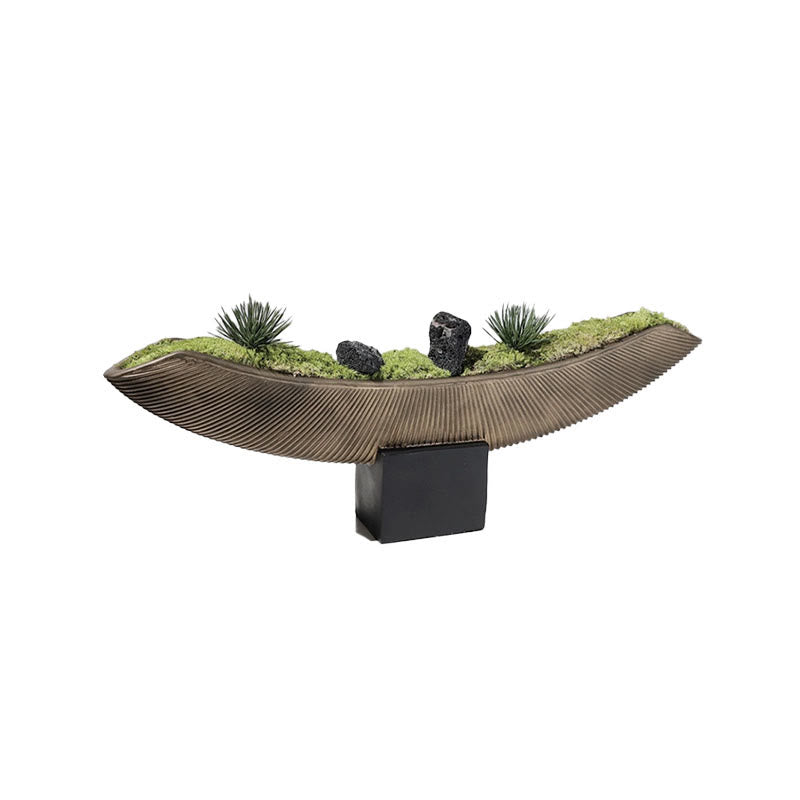 Mid-century Ship-shaped Sculpture Ornaments Plant Tray - image 1