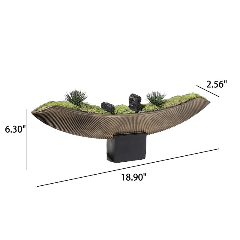 Mid-century Ship-shaped Sculpture Ornaments Plant Tray - image 7