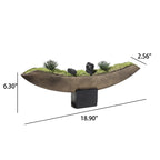 Mid-century Ship-shaped Sculpture Ornaments Plant Tray - image 7