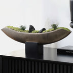 Mid-century Ship-shaped Sculpture Ornaments Plant Tray - image 5