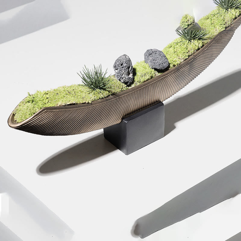 Mid-century Ship-shaped Sculpture Ornaments Plant Tray - image 4