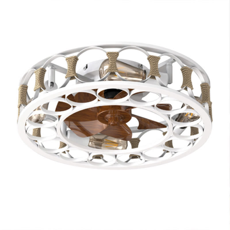 Caged Ceiling Fan With Lights Remote Control - image 1