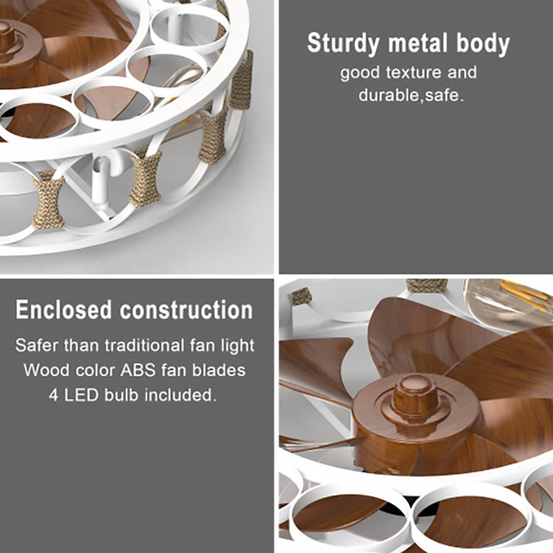 Caged Ceiling Fan With Lights Remote Control