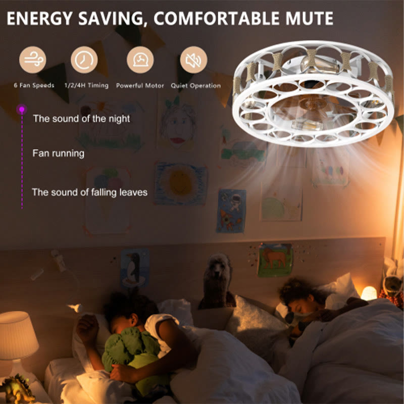 Caged Ceiling Fan With Lights Remote Control