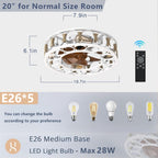 Caged Ceiling Fan With Lights Remote Control - image 10