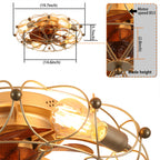Low Profile Caged Ceiling Fan With Lights Remote Control - image 11