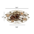 Low Profile Caged Ceiling Fan With Lights Remote Control - image 13