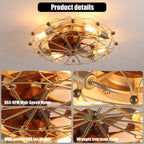 Low Profile Caged Ceiling Fan With Lights Remote Control - image 9