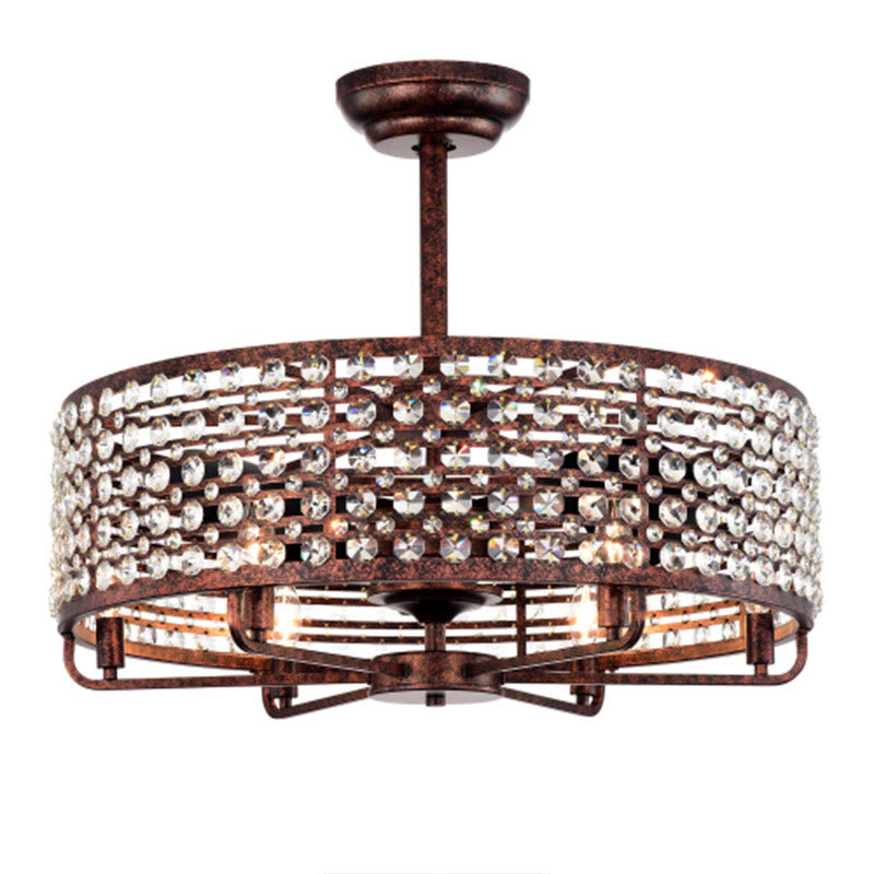 26.8" Crystal Shade Ceiling Fan With Remote Control - image 1